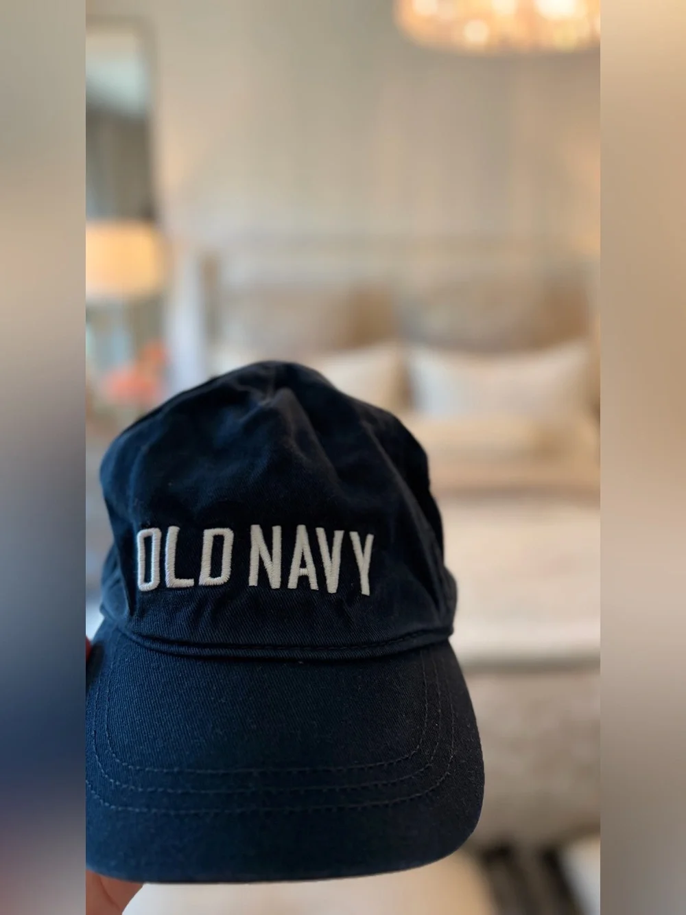 Toddler/Little Boy Old Navy Dark Blue Embroidered Logo Cap